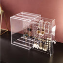 Transparent Schmuck Aufbewahrungsbox Ohrring Display Ständer Aufbewahrungsbox Organizer Schublade Lagerregal Halskette Schmuck Vitrine