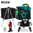 HILDA Laser Level 12 Lines 3D Level Selbstnivellierend 360 horizontales und vertikales Kreuz Super leistungsstarker grüner Laser Level