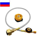 Outdoor-Gasherd Campingkocher Propan-Nachfülladapter Brenner LPG-Flachzylindertank Koppler Behälteradapter Sparen Sie Metallrohr