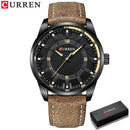 CURREN Top-Marke Mode Uhr für Männer Casual Leder Quarz Writwatches Bunte wasserdichte Uhren Relogio Masculino