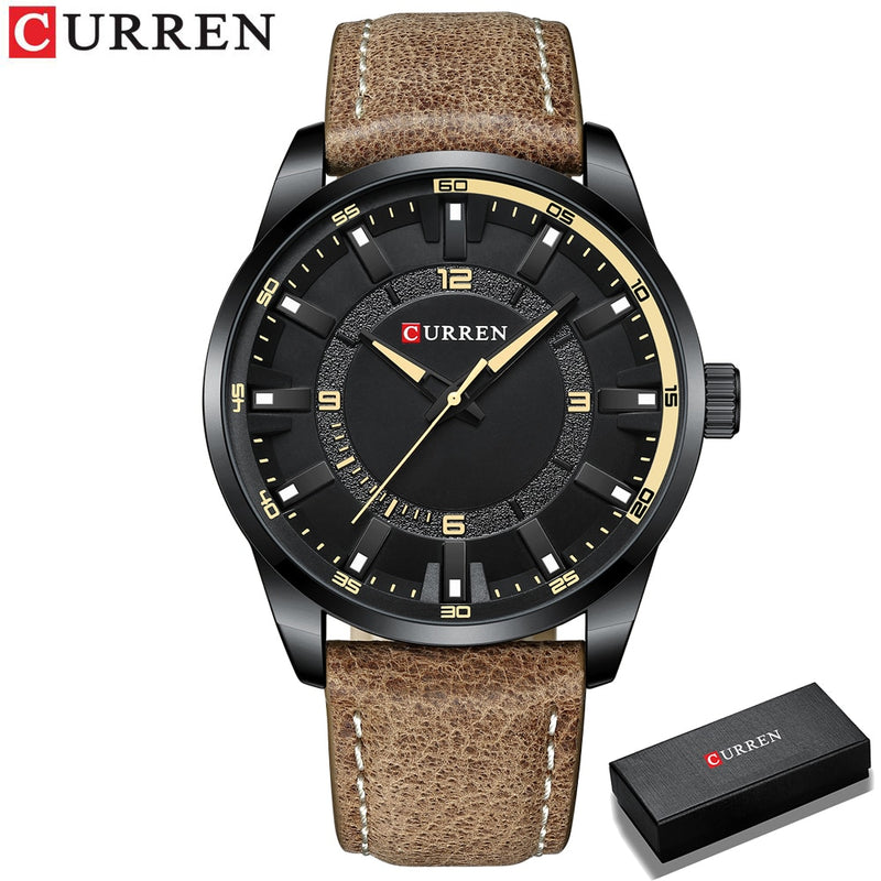 CURREN Top-Marke Mode Uhr für Männer Casual Leder Quarz Writwatches Bunte wasserdichte Uhren Relogio Masculino