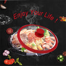 28-30-32 cm Bratpfanne mit Deckel Multifunktionaler Glasdeckel Wokpfannendeckel Abdeckungen Glasrunder Pfannendeckel Silikon-Glaspfannenabdeckungen