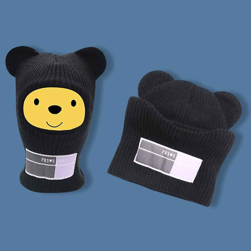 Gorros negros de invierno para ciclismo, gorro de máscara divertido Unisex, gorro de punto de lana Artificial hecho a mano, gorros de gorro de máscara de esquí para fiesta de Halloween