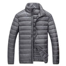 Schinteon Herren Ultra Light White Duck Daunenjacke Dünn Stehkragen Einfarbig Einfach Herbst Outwear