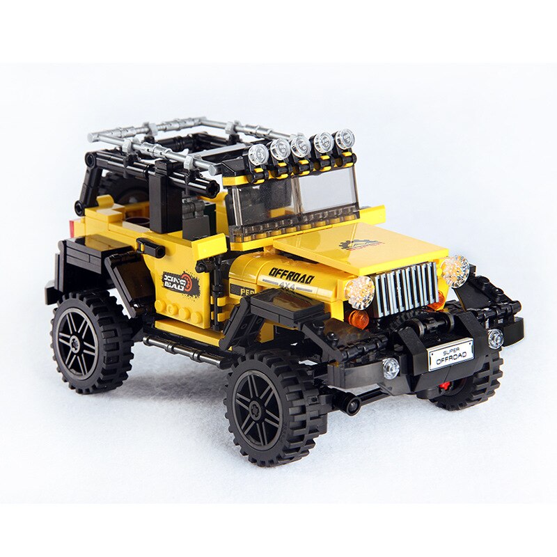 Juego de vehículos todo terreno de la serie de coches de 500 + Uds., modelo de bloques de construcción, juguetes de bloques para niños, regalos educativos compatibles con Block