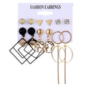 2020 Vintage Frauen Tropfen Ohrringe Set Böhmen Acryl Quaste Perle Legierung Lange Anhänger Ohrringe Geometrische Schmuck Party Geschenk