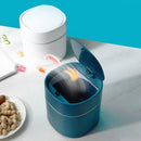 Mini kleine Abfallbehälter Desktop-Müllkorb Heimtisch Kunststoff-Mülleimer Bürobedarf Mülleimer Kleinigkeiten Barrel Box