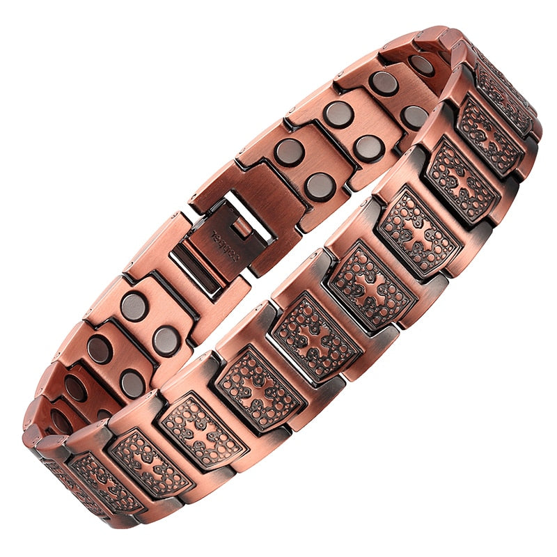 OKtrendy Copper Magnets Bracelets &amp; Bangles Men Bracelet Metal Healing Magnetic Cross Jesus Christ Wristband Jewellery Wholesale