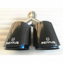 Bonfaser Gegrillter Bule Edelstahl Universal DUAL Automobile Remus Auspuffrohr Schalldämpfer Autozubehör Modifikationstipp