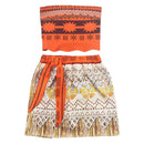 2020 Prinzessin Moana Cosplay Kostüm für Kinder Vaiana Kleid Kostüm mit Halskette für Halloween Kostüme für Kinder Mädchen Geschenke