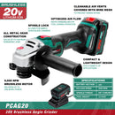 20 V kabelloser elektrischer bürstenloser Winkelschleifer Lithium-Ionen-Schleifmaschine Elektroschleifer Polierschneiden Elektrowerkzeuge