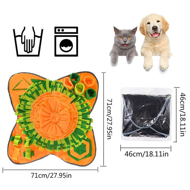 Dog Snuffle Mat Puzzle Toys Increase IQ Slow Dispensing Feeder Pet Cat Puppy Training Games FeedingFeeding Food Intelligence Toy