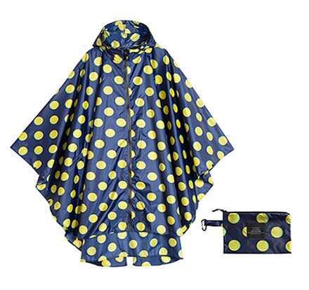 Freesmily - Chubasquero de moda para mujer, impermeable, capa de poncho de lluvia con capucha para senderismo, escalada y turismo