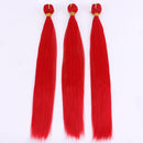 22 Zoll brasilianisches glattes Haar bündelt 100 Gramm einteiliges synthetisches Haargewebe Pferdeschwanz-Haarverlängerungen für afrikanische Frauen