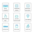 Gaming Mechanische Tastatur 87 Tasten Spiel Anti-Ghosting Blue Switch Color Backlit Wired Keyboard Für Pro Gamer Laptop PC