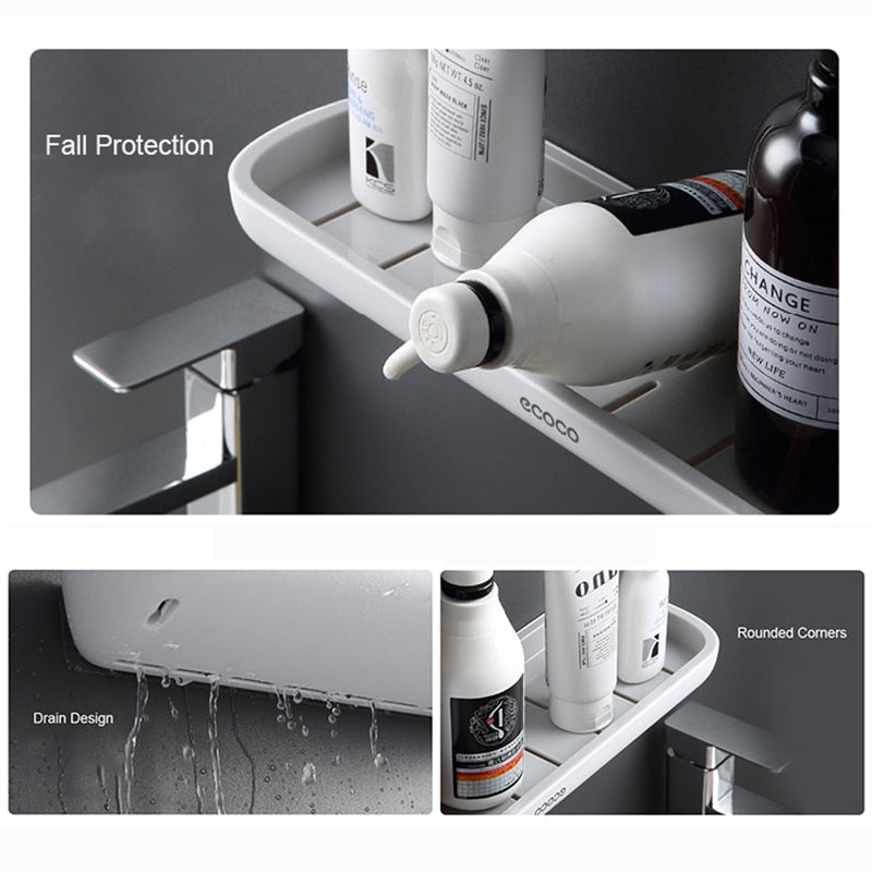 Estante organizador de baño sin perforaciones, estante de almacenamiento para ducha y champú, toallero de cocina para baño, artículos para el hogar, accesorios de baño