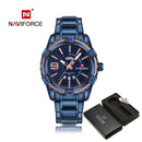 NAVIFORCE Luxusmarke Herren Sportuhr Gold Vollstahl Quarzuhren Herren Datum Wasserdicht Military Clock Man relogio masculino