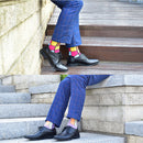 Heißer Verkauf Männer Socken 2020 Neue Bunte Geschenke für Männer Baumwolle Herren Socken Geometrische Gitter Klassische Glückliche Business Casual Socken Männer