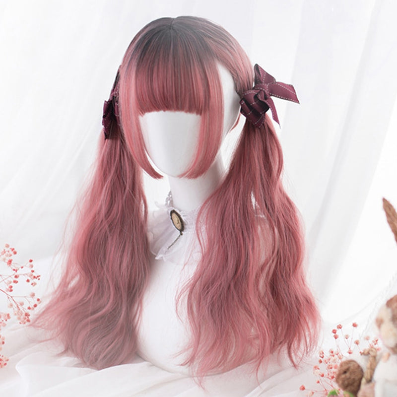 SHANGKE Synthetische Rot Schwarz Blond Weiß Lolita Perücken Für Frauen Lange Gerade Perücke Mit Pony Genshin Impact Cosplay Perücke