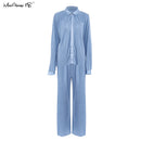 Mnealways18 Beige Plissee Hose mit weitem Bein Damenhose Mode 2022 Beiläufige Lose Hose Bürodame Elegante Lange Palazzohose