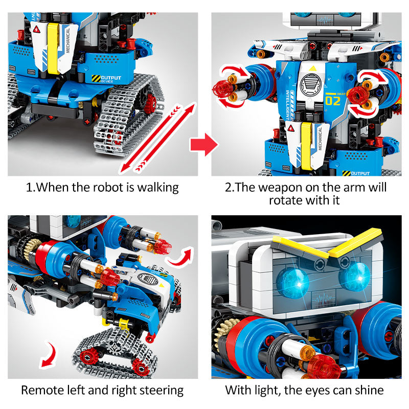 Stadt Technische RC Roboter Transformation Rennwagen Bausteine ​​Fernbedienung Roboter Waffe Ziegel Spielzeug Für Kinder