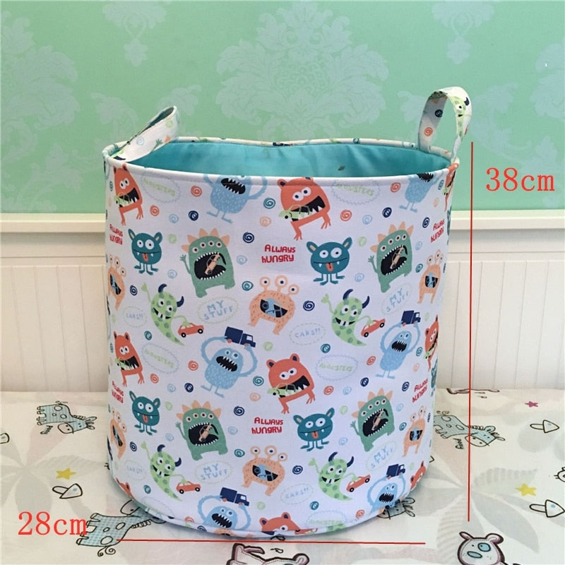 Sundries Storage Barrels High Capacity Pink Cat Dinosaur Foldable Toy Storage Box Home Organizer Dirty Laundry Basket