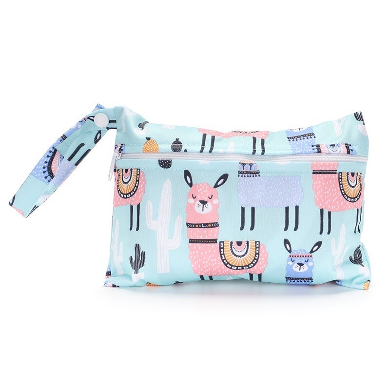 Waterproof Reusable Diaper Bag For Mom Menstrual Pads Kids Nappies Storage Printed Wetbag Maternity Stroller Wet Bag Washable