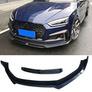 Kohlefaser / FRP Auto Frontstoßstange Lip Spoiler Splitter für Audi A5 Sline S5 B9 Limousine Coupe 2017 - 2019 Frontlippe Stoßstange