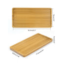 Bandeja de bambú de madera para plantas y flores, platillo con forma rectangular, soporte para Cactus suculento, bandeja para macetas, diseño elegante y sencillo, decoración del hogar, 1 ud.