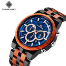Mix Sandale Holz Herren Sportuhren Holz Armbanduhr Holz Bambus Herrenuhr Holzband Quarz Ehemann Chronograph Relogio