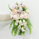 Meldel Bride Waterfall Wedding Bouquet Artificial Vintage Peony Hydrangea Flower Calla Lily Marriage Supplies Luxurious Bouquets