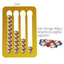 Kaffeepadhalter aus Metall, verspiegelter Aluminiumständer, Kaffeekapsel-Aufbewahrungsständer, Nespresso-Kaffeekapselständer für Nespresso