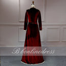 Bbonlinedress Dubai vestidos de noche apliques con cuentas musulmán vestido de graduación dos piezas caftán árabe vestidos formales vestido de fiesta