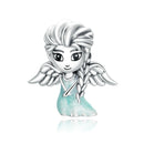 bamoer 925 Sterling Silver Snow Fairy Charm for Original Silver Plated platinum Bracelet Fine Jewelry DIY Bangle Beads SCC1652