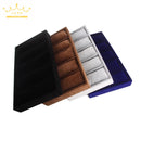 Armband-Tablett 4 Gitter Schmuck-Display-Box Schmuck-Kissen-Display Requisite Uhren Armband-Schaukasten Uhren-Tablett