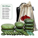 Tontin Jade Glasur Therapie Hot Stone Massage Set Massagegerät Rücken Massageador Health Care Steine ​​für Massage Wirbelsäule Basaltstein Spa