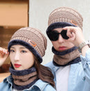 COKK Winter Beanie Mütze für Herren Strickmütze Wintermütze Beanie Damen Dicke Wolle Halsschal Mütze Balaclava Maske Mütze Mützen Gorras