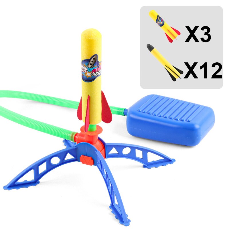 Einstellbare Raketenwerfer Spielzeug Sport Spiel Kinder Raketenwerfer Air Step Pump Power Rocket Outdoor Sport Spielzeug für Kinder Geschenk