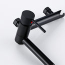 Bagnolux Messing Schwarz Wandmontierter heißer und kalter Mischtyp Badewannenauslauf Handbrause Duschsitz Badarmatur