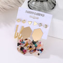 2020 Vintage Frauen Tropfen Ohrringe Set Böhmen Acryl Quaste Perle Legierung Lange Anhänger Ohrringe Geometrische Schmuck Party Geschenk