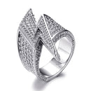 Hip Hop CZ Steine ​​Bling Blitz Ringe Tready Kubikzirkon Iced Out Kupfer Zirkon Persönlichkeit Ring für Männer Schmuck