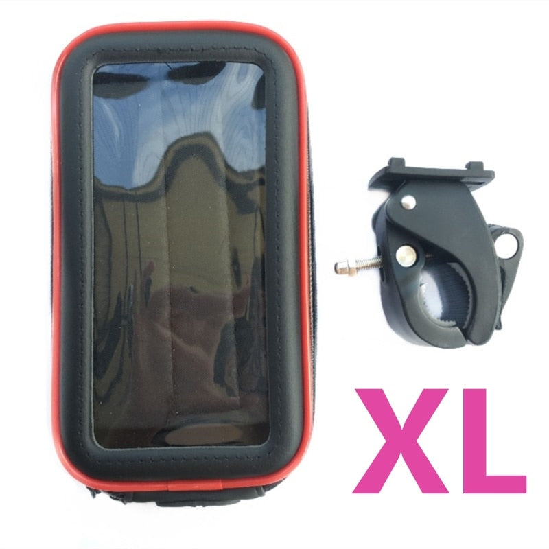 Bike Motor Phone Holder Waterproof Phone Bag Pouch Case Motorcycle Bicycle Handlebar Cellphones GPS Stand for iPhone 12 XXL Bag