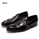 FELIX CHU Marke Lackleder Herren Loafer Hochzeit Kleid Schuhe Schwarz Grün Monk Strap Lässige Mode Herren Slip On Schuhe