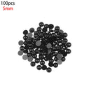100 Uds. Ojos de seguridad de plástico negro de 3-12mm para muñeco de oso, marionetas de animales, manualidades DIY, juguetes para niños, accesorios para los ojos