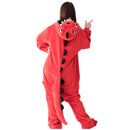 Flanell Dinosaurier Kigurumi Pyjama Frauen Männlich Winter Homewear Mädchen Onesie Flanell Tier Cosplay Kostüm Party Overall Erwachsene Warm