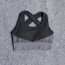 New Fitness Suits Yoga Women Outfits 3pcs Sets Long Sleeve Shirt+Sport Bra+Seamless Leggings Workout Running Clothing Gym Wear