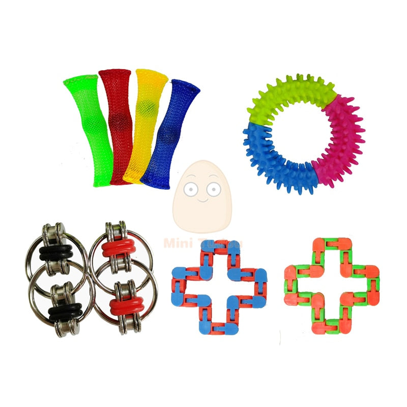 Fidget Toy Funny Anti Stress Sensory Autism Anxiety Relief Plastic Cute Strings Mesh  Antistress Kit Toys For Adult Childrens