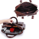 Bolso de mano de cuero genuino para hombre, bandolera grande de viaje de negocios, bolso de cuero para ordenador portátil, bolso de hombro tipo bandolera para documentos de hombre