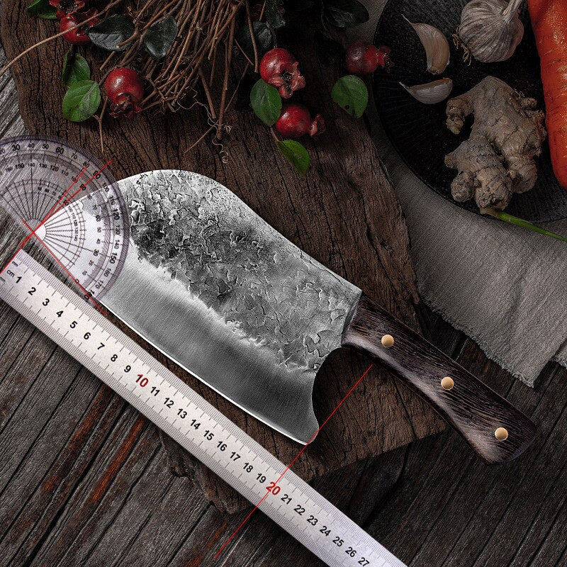 Handmade Forged Stainless Steel Kitchen Knives Chinese Knife Meat Cleaver Vegetable Chopper Knife Kitchen Cutter Tool with Cover