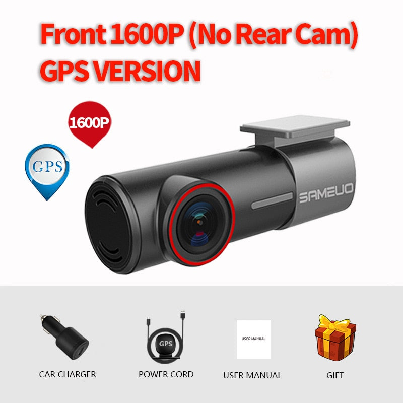 SAMEUO U700 cámara de salpicadero cámara frontal y trasera grabadora QHD 1944P coche DVR con 2 cámaras dashcam WiFi Video grabadora 24H Monitor de estacionamiento